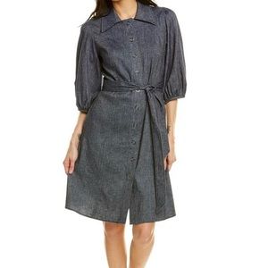 NWT Elie Tahari Rumer Linen-Blend Shirtdress size 12
